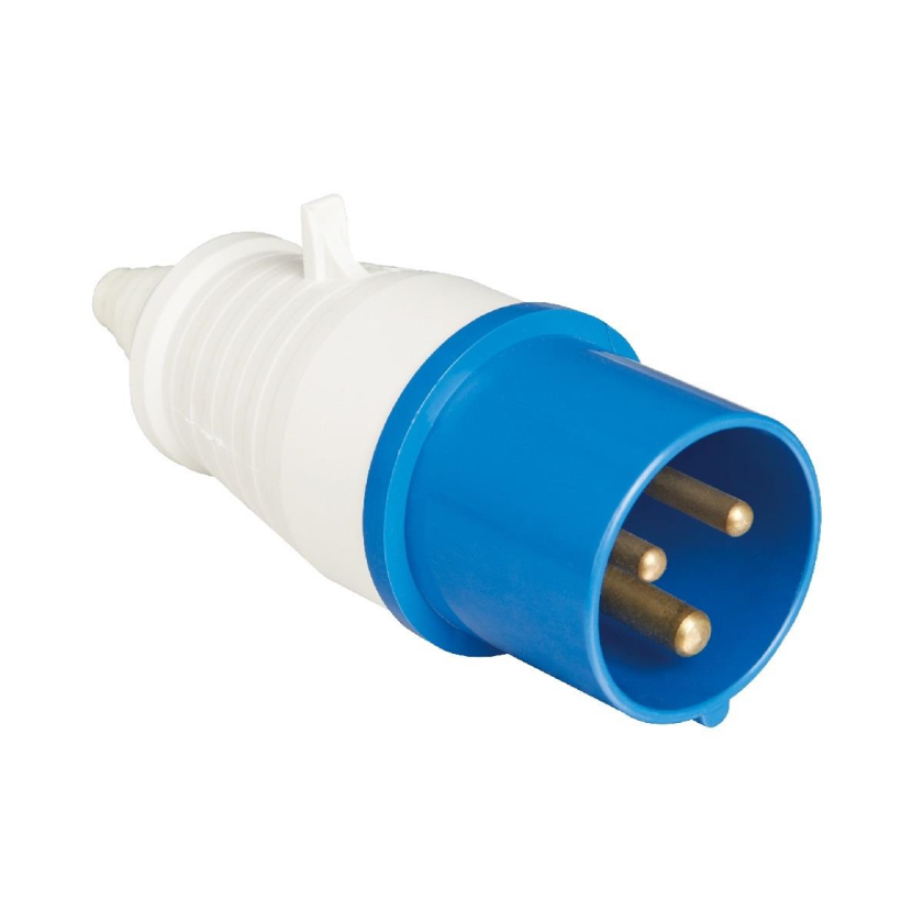 Plugue Macho Azul 220v 16a 3 polos - Weg PIWD-16P3H6E57