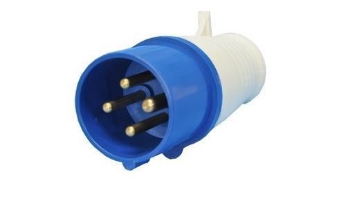 Plugue Macho Azul 220v 32a 4 polos - Weg PIWD-32P4H9E57