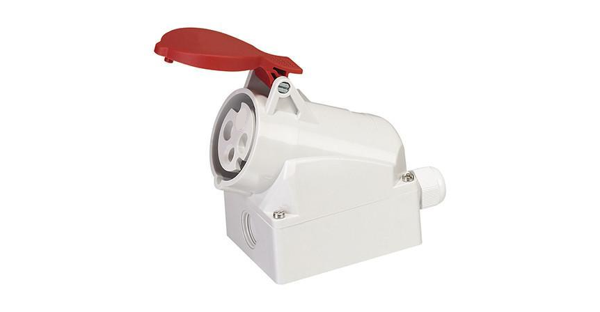 Tomada Sobrepor Vermelha 380/440v 16a 3 polos Weg TSWD-16P3H9E53