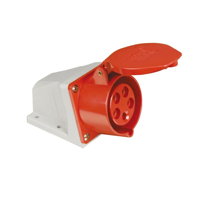 Tomada Sobrepor Vermelha 380/440v 16a 5 polos Weg TSWD-16P5H6E53
