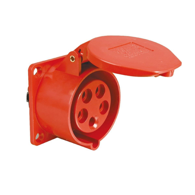 Tomada Embutir Vermelha 380/440v 32a 5 polos - Weg TEWD-32P5H6E53