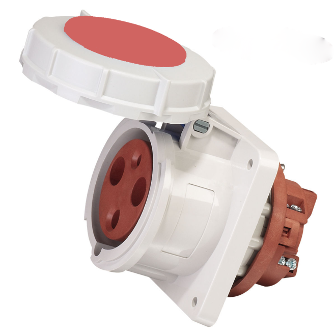 Tomada Embutir Vermelha 380/440v 63a 3 polos - Weg TEW-63P3H9E53