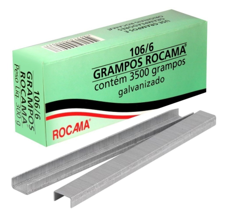 Grampo Grampeador Manual C/3500 Rocama 106/6