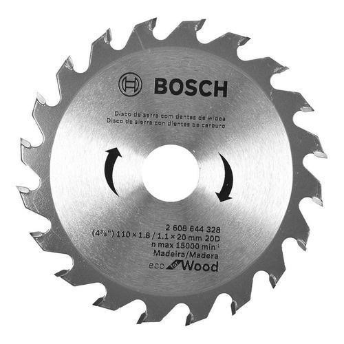 Disco Serra Madeira Widea 110mm Furo 20mm 20d - Bosch EcoWood