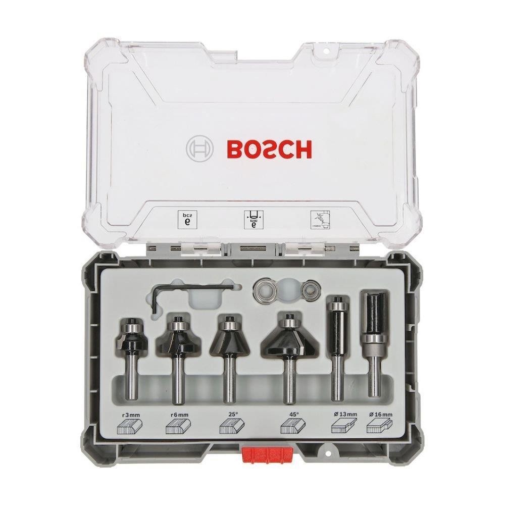 Jogo de fresas haste 1/4" 6pc - Bosch 2607017470