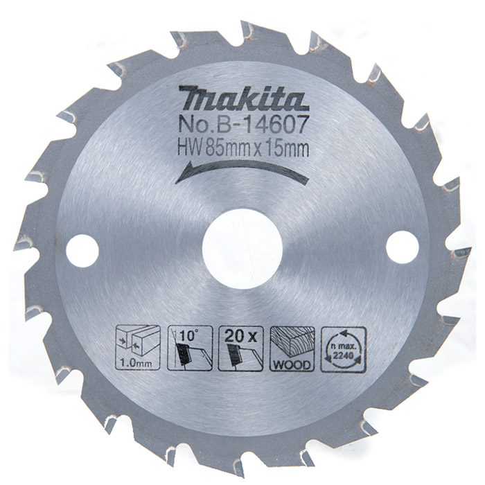 Disco Serra Madeira Widea 85mm Furo 20mm 20d - Makita
