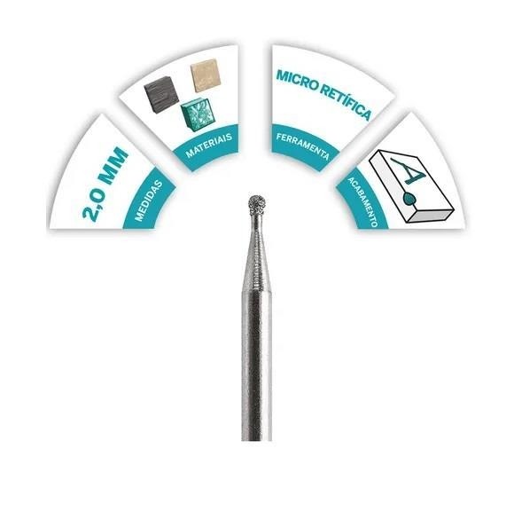 Ponta Diamant Gravação Micro Retifica Dremel 7103 26157103JA