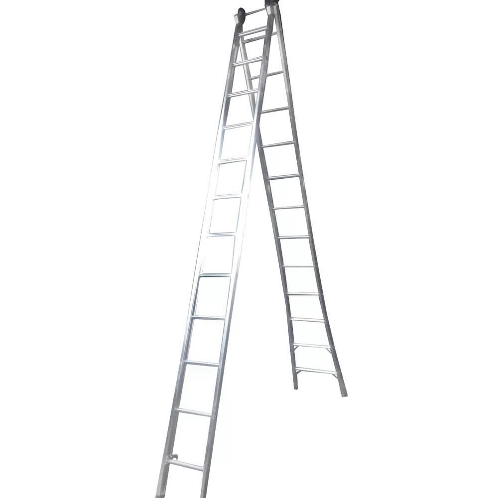 Escada Extensiva Aluminio 4em1 6,85mt 2x12 Degraus Real EX12