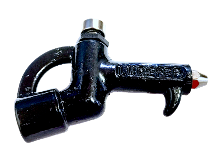 Bico Ar Botao em Aluminio Preto P/ Limpeza Lubefer 1989AP