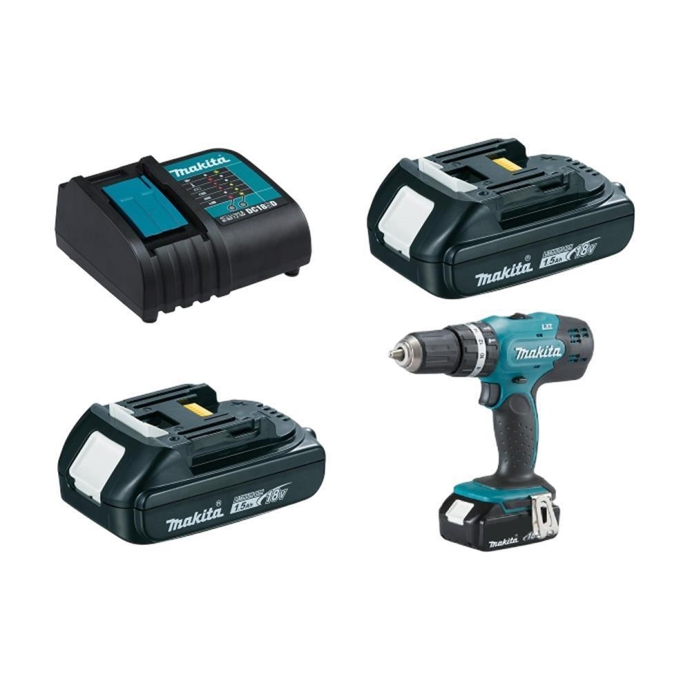 Furadeira Parafusadeira C/2Baterias 18v LXT Makita DHP453SYE