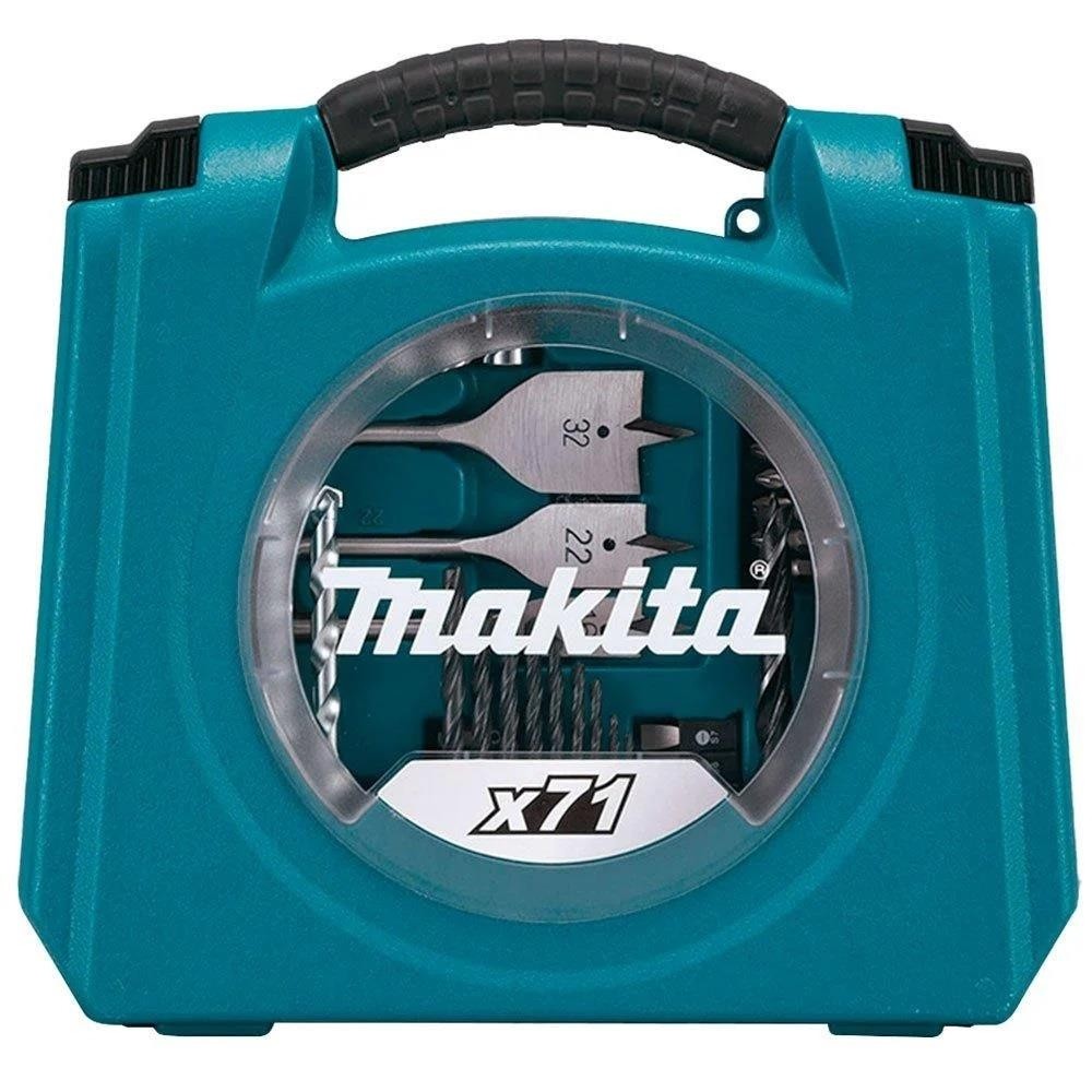 JOGO 71PC PONTA BIT E BROCAS SIMPLES X-71 MAKITA D-47145-6