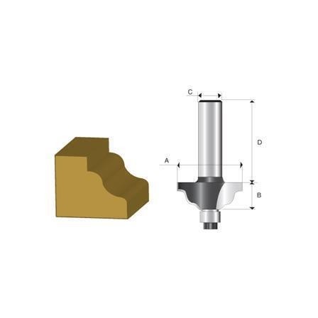 Fresa haste 6mm Moldura - Makita D-09575