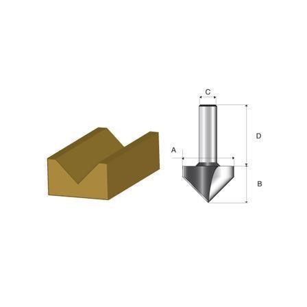 Fresa haste 6mm Ranhura V 19,0mm - Makita D-09597
