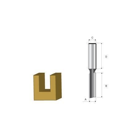 Fresa haste 1/2 Paralela Dupla Corte 1/2 Pol.-Makita D-01529