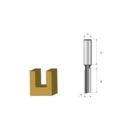 Fresa haste 1/2 Paralela Dupla Corte 1/4 Pol.-Makita D-01507