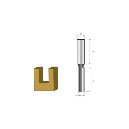 Fresa haste 1/2" Paralela Simples Corte 1/2" -Makita D-01317