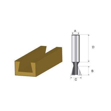 Fresa haste 1/2" Ponta Corte Prisma 3/8" Pol.-Makita D-01884