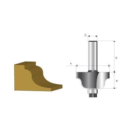 Fresa haste 1/4" Borda Romana - Makita D-02593