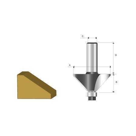 Fresa haste 1/4" Chanfro 45mm - Makita D-02478