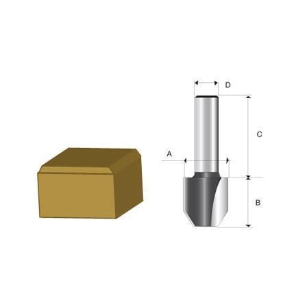 Fresa haste 1/4" Combinada 23° - Makita D-03187