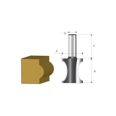 Fresa haste 1/4" Dupla Moldura Guarnicao - Makita D-02749