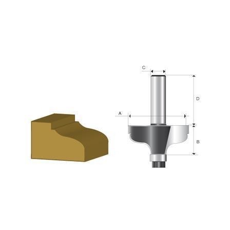 Fresa haste 1/4" Moldura e Rebaixo - Makita D-02680