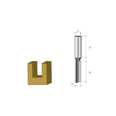 Fresa Haste 1/4" Paralela Dupla C/Rolamento - Makita D-01351