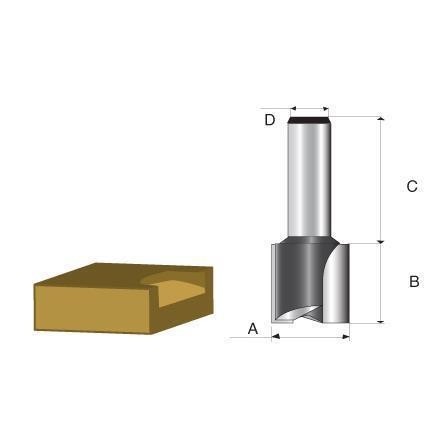 Fresa haste 1/4" Dupla Dobradiça 3/4"-19mm - Makita D-01650