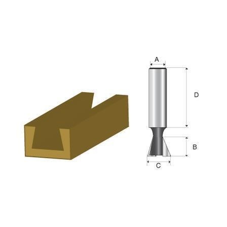 Fresa haste 1/4" prisma 1/2"-12,7mm - Makita D-01909