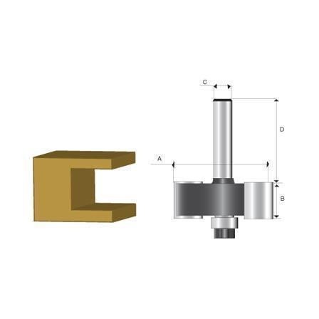 Fresa haste 1/4" Rebaixo 1.1/4"-31,75mm - Makita D-02537