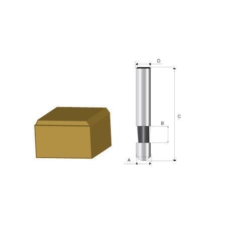 Fresa haste 1/4" Rebaixo - Makita D-03062