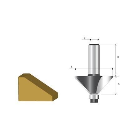 Fresa haste 12mm Chanfro 45x16mm - Makita D-11508