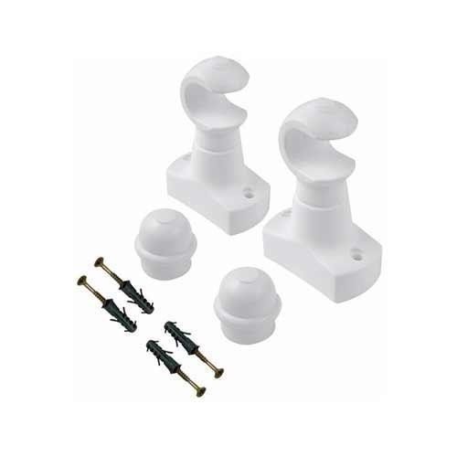 Suporte para varão cortina simples 28 mm branco