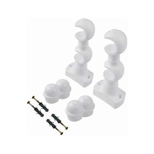 Suporte para varão cortina duplo 19 mm mogno