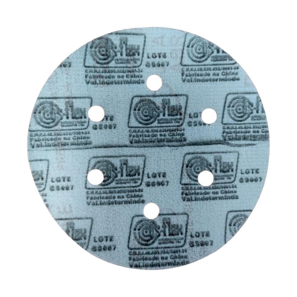 Disco Lixa Pluma Branco 150mm 6" 150 6 furos Disflex