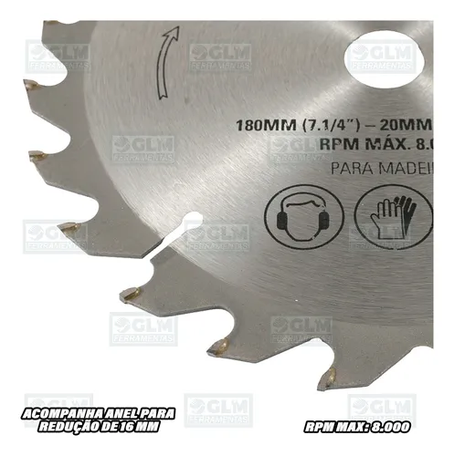 Disco Serra Madeira Widea 184X20MM 7.1/4" 24 EDA 7HA