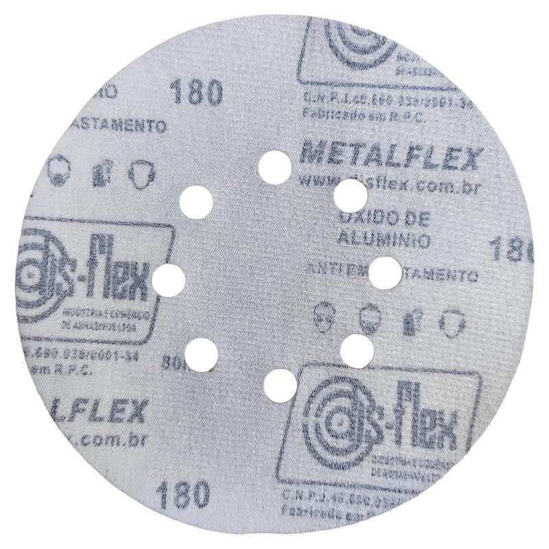 Disco Lixa Pluma Branco 150mm 6" 180 8 furos Disflex