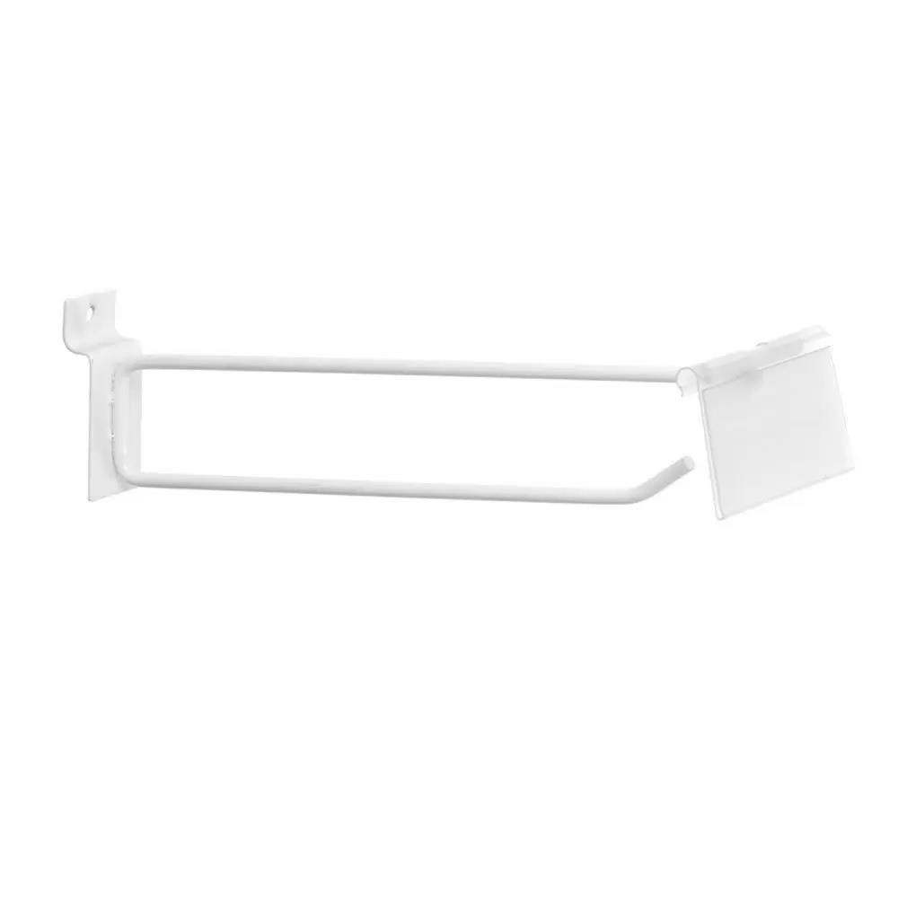 Gancho Painel Canaletado Porta Etiqueta Branco 15cm MS13548