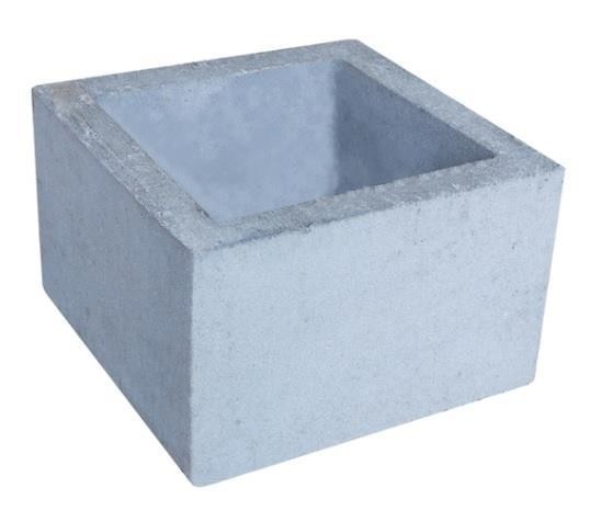 Extensão Chamine Churrasqueira Concreto Liso 30x30x25cm
