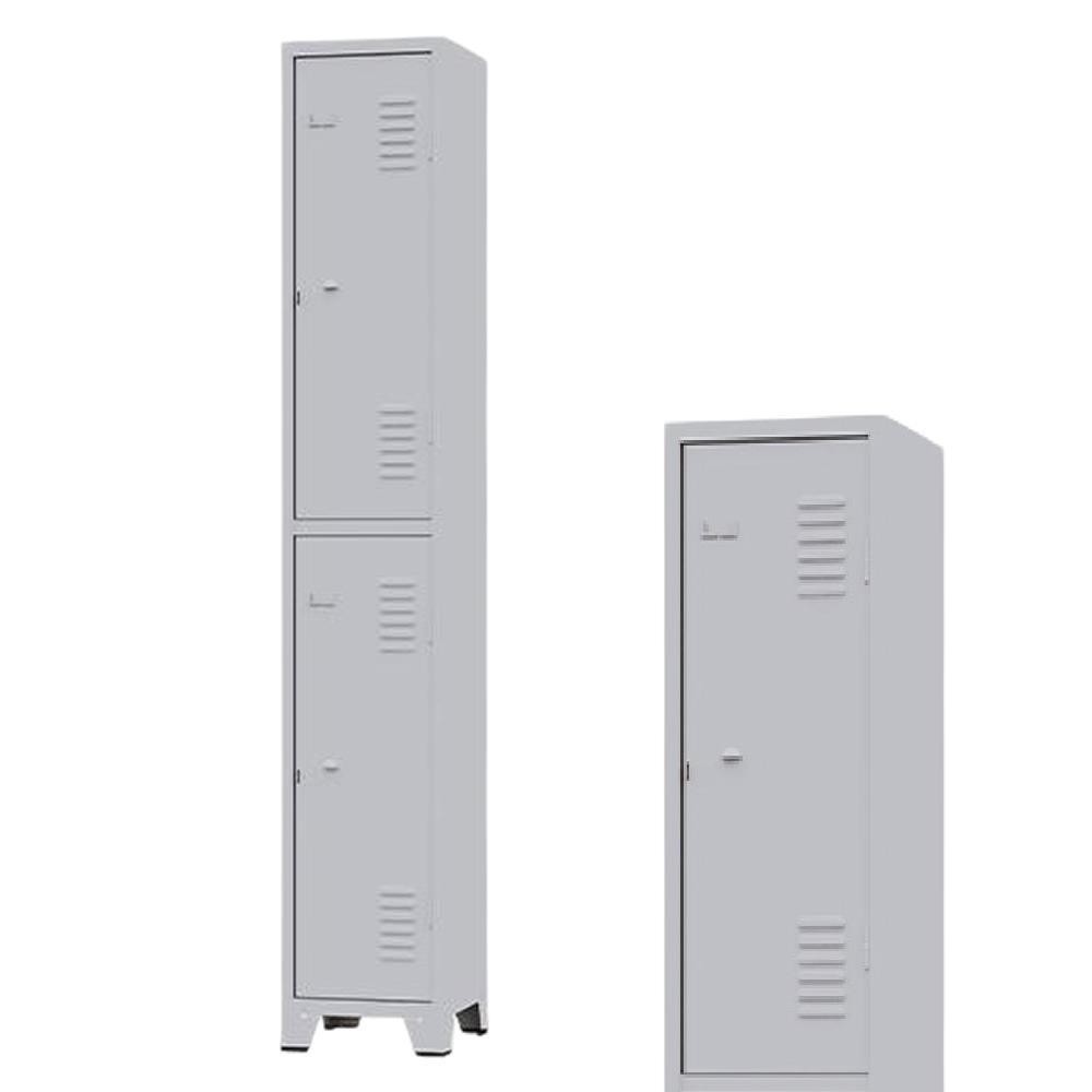 ARMARIO ROUPEIRO 2 PORTAS GRANDES 196X33X36CM AMAPA GRA2/2