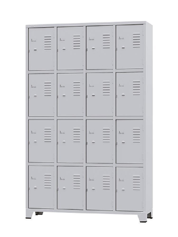 ARMARIO ROUPEIRO 16 PORTA PEQUENA 196X123X36CM AMAPA GRA1/16