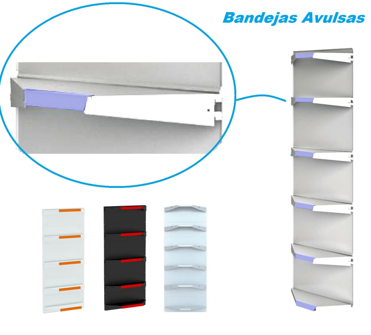 Bandeja Gondola Canto Avulsa 25cm Amapa Linha FLEX30