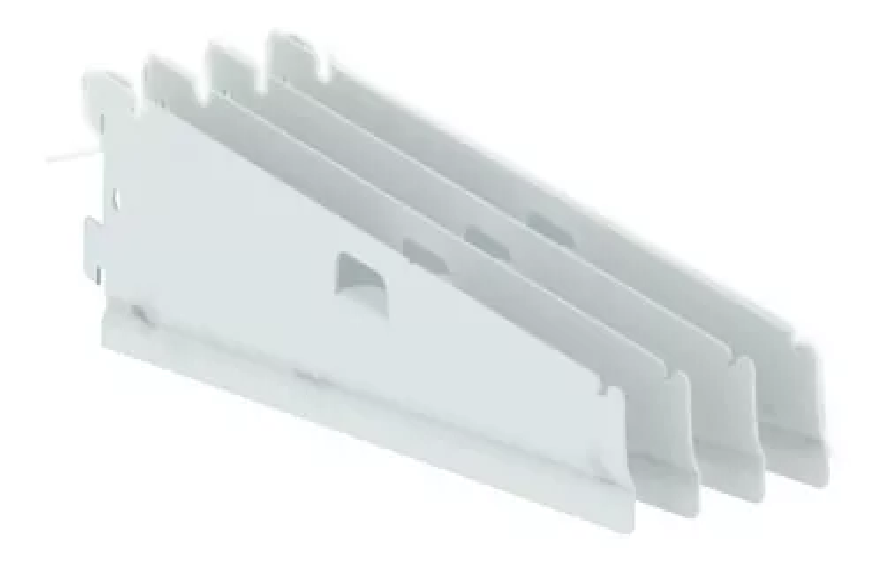 Kit C/3 Pares Suporte Bandeja SLG 35cm CH16 Gondola Amapa Flex60