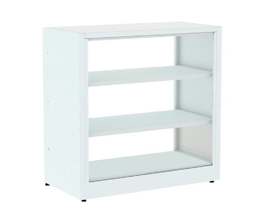 Balcao Comercial Expositor Aberto Branco Amapa 100x100x50cm