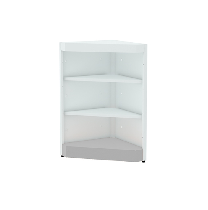 Balcao Comercial de Canto Aberto Branco Amapa 100x75x43cm