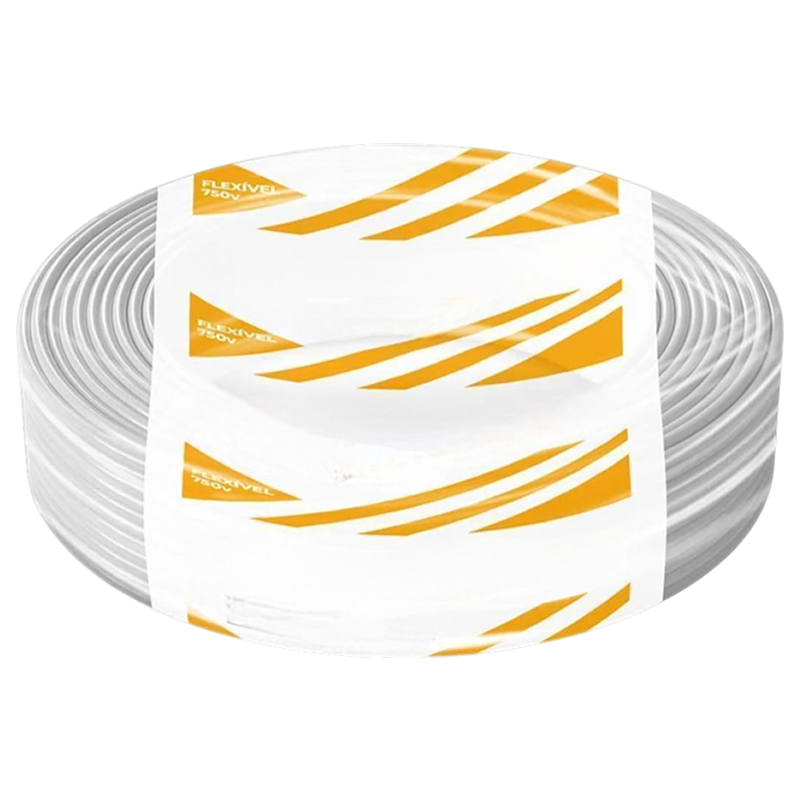 Fio Cabo Flexível 2,5mm Branco 100m Megatron/Rcm/Sil 750V