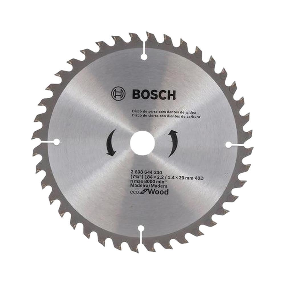 Disco Serra Madeira Widea 184mm Furo 20mm 40d - Bosch EcoWood