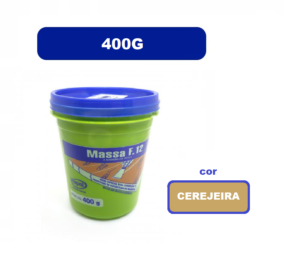 Massa Madeira Rejunte Reparo F12 400G CEREJEIRA Viapol