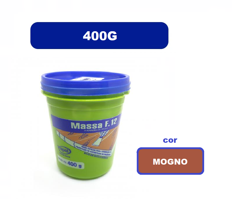 Massa Madeira Rejunte Reparo F12 400G MOGNO Viapol