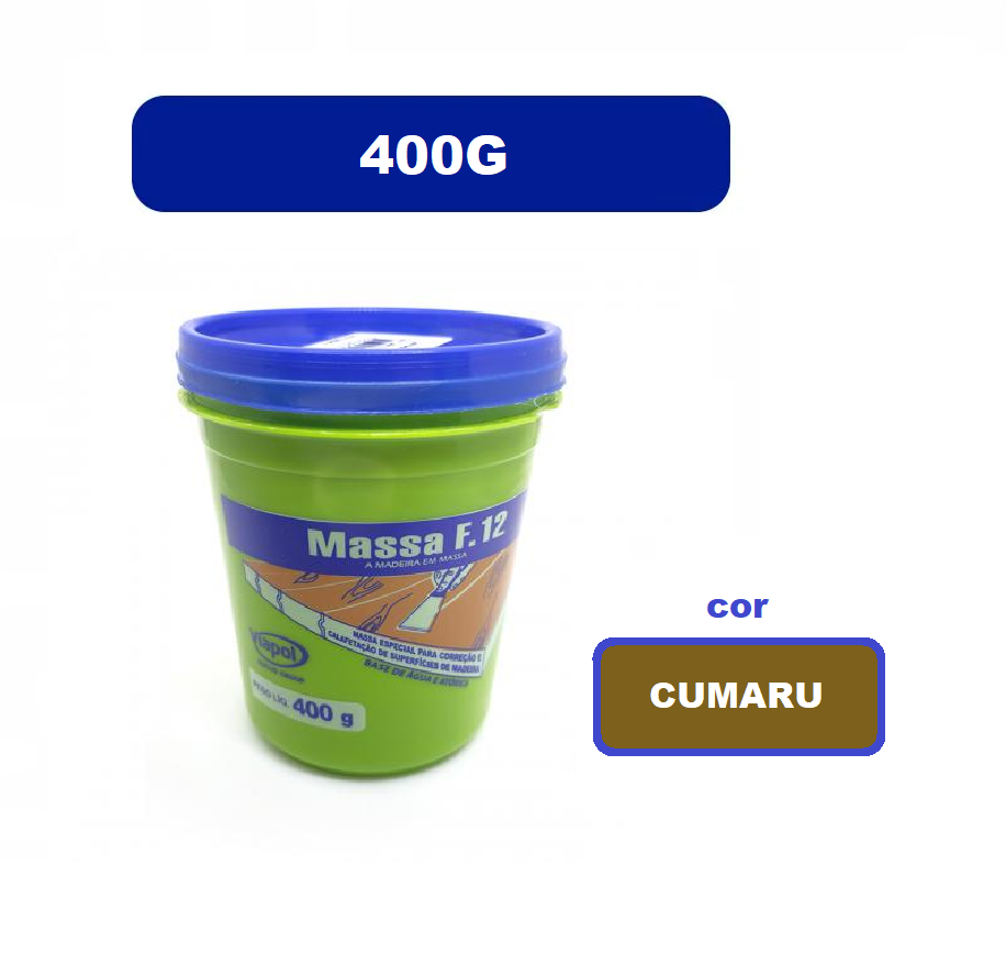 Massa Madeira Rejunte Reparo F12 400G CUMARU Viapol